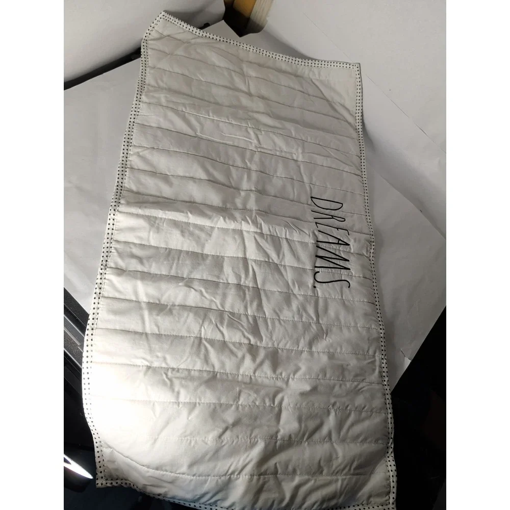 Rae Dunn White Quilted Standard Pillow Shams - Sweet Dreams